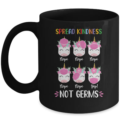Spread Kindness Not Germs Unicorn With Wearing Face Mask Gift Mug Coffee Mug | Teecentury.com