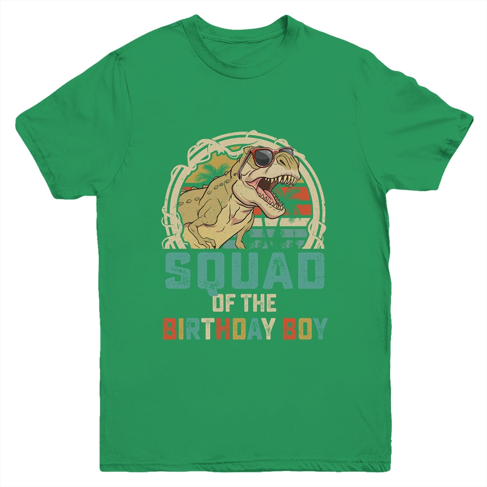 Squad Of The Birthday Boy Dinosaur Friend Matching Friends Youth Shirt | teecentury