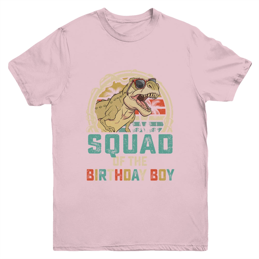 Squad Of The Birthday Boy Dinosaur Friend Matching Friends Youth Shirt | teecentury