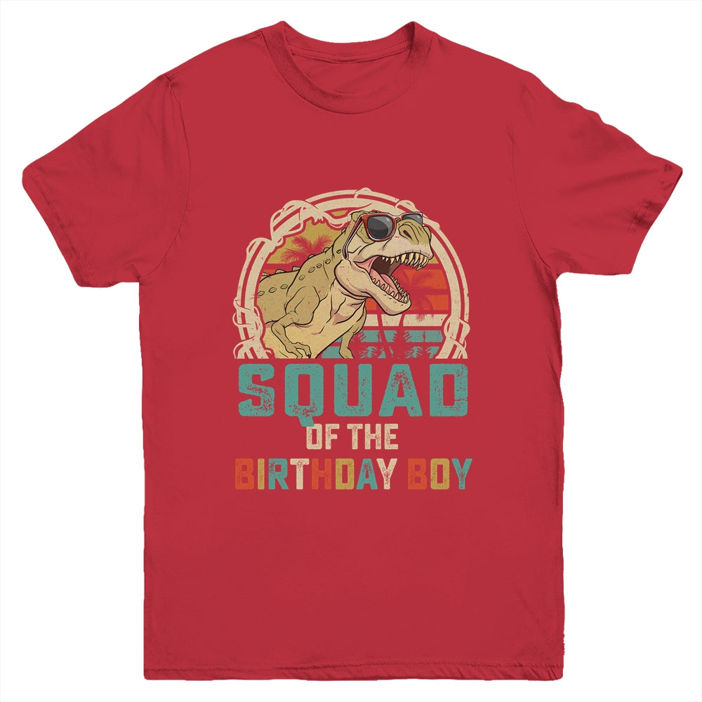 Squad Of The Birthday Boy Dinosaur Friend Matching Friends Youth Shirt | teecentury