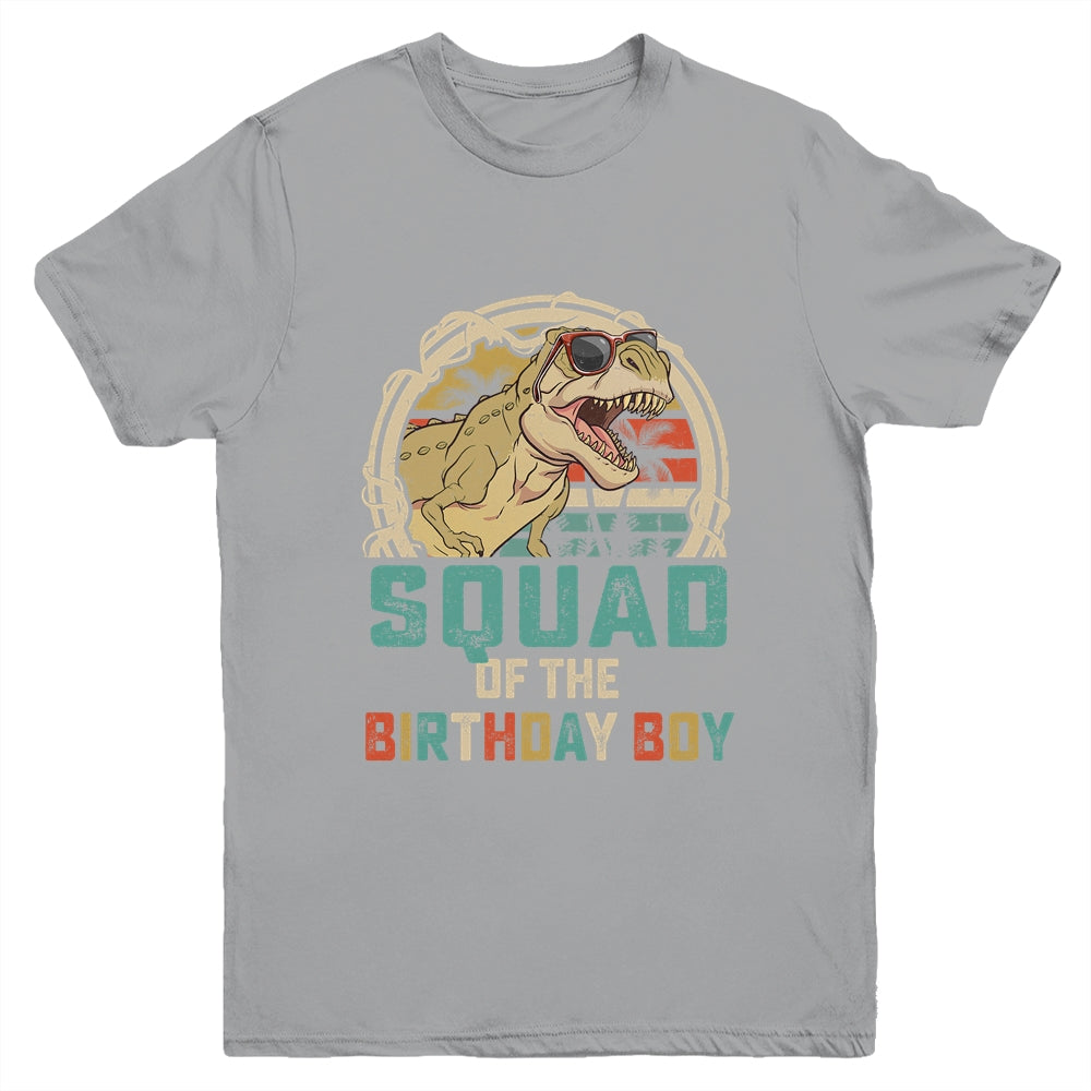 Squad Of The Birthday Boy Dinosaur Friend Matching Friends Youth Shirt | teecentury