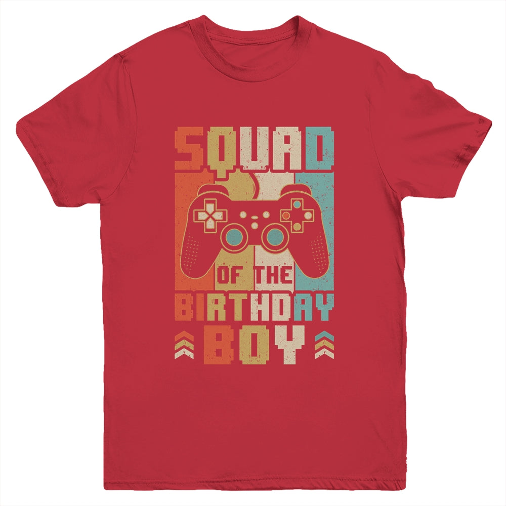 Squad Of The Birthday Boy Video Gamer Party Matching Family Youth Shirt | teecentury