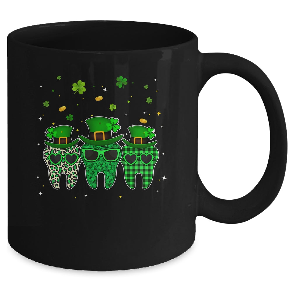 St Patrick's Day Cute Plaid Tooth Dental Assistant Mug Coffee Mug | Teecentury.com