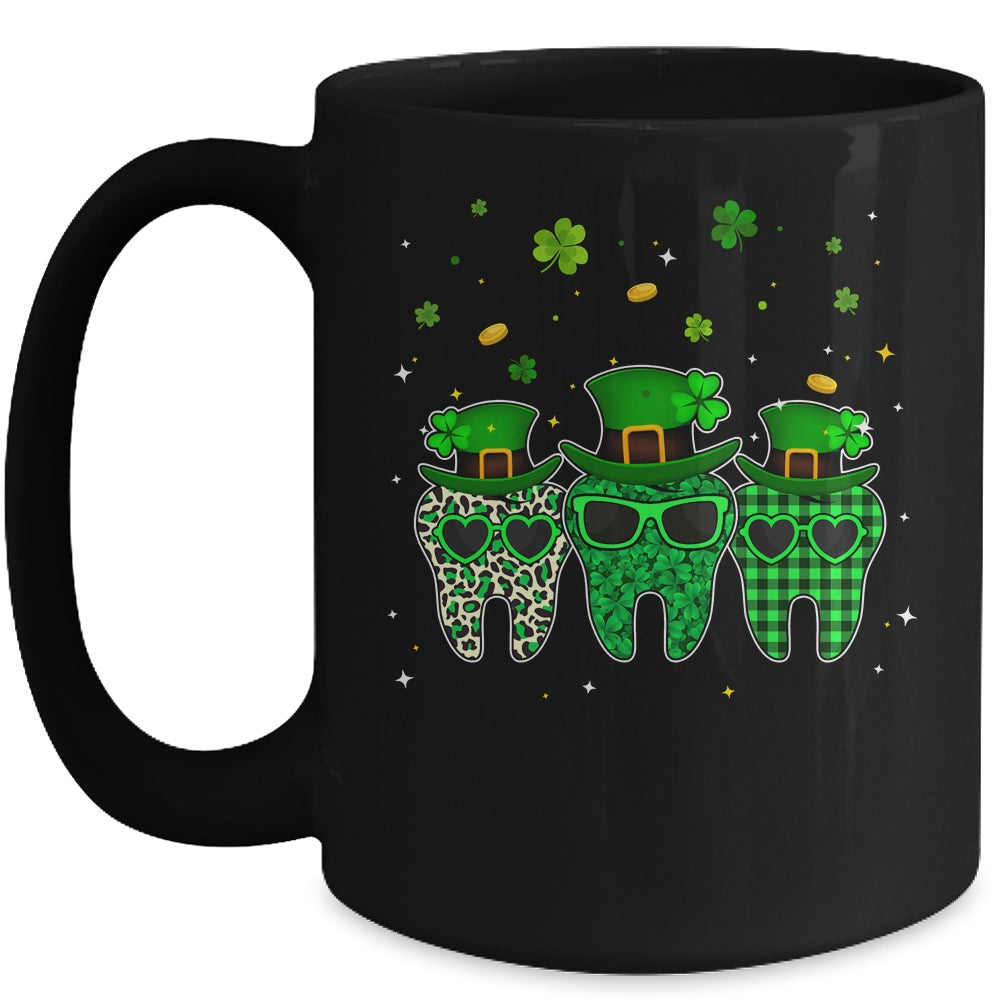 St Patrick's Day Cute Plaid Tooth Dental Assistant Mug Coffee Mug | Teecentury.com