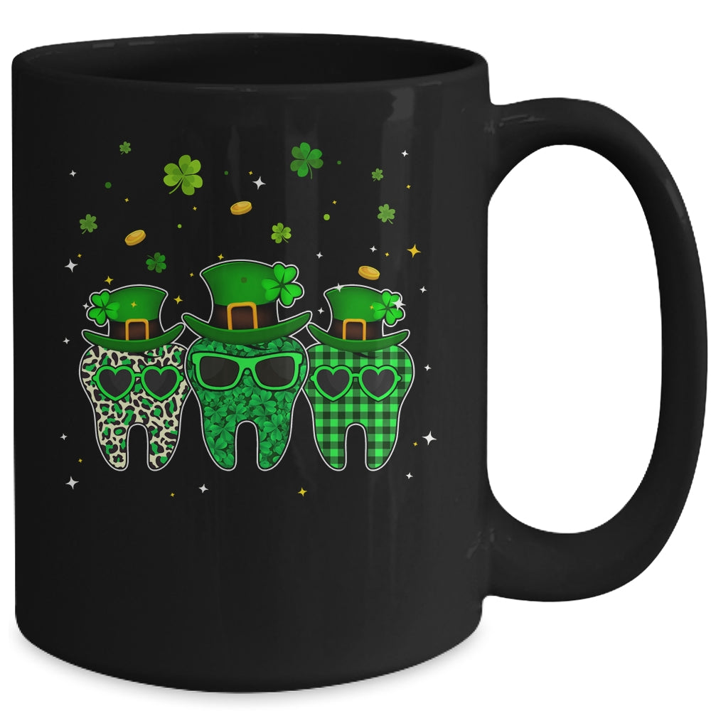 St Patrick's Day Cute Plaid Tooth Dental Assistant Mug Coffee Mug | Teecentury.com