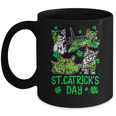 St Patricks Catricks Day Cats Saint Pattys Women Girls Mug | teecentury