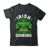 St Patricks Day Boys Gamer Shamrock Irish I Was Gaming Shirt & Hoodie | teecentury