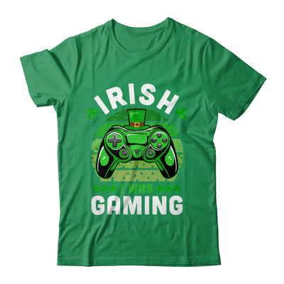 St Patricks Day Boys Gamer Shamrock Irish I Was Gaming Shirt & Hoodie | teecentury