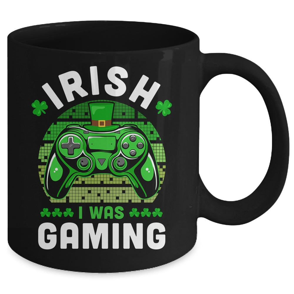 St Patricks Day Boys Gamer Shamrock Irish I Was Gaming Mug | teecentury