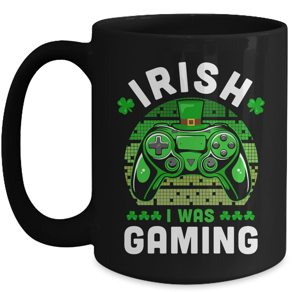 St Patricks Day Boys Gamer Shamrock Irish I Was Gaming Mug | teecentury