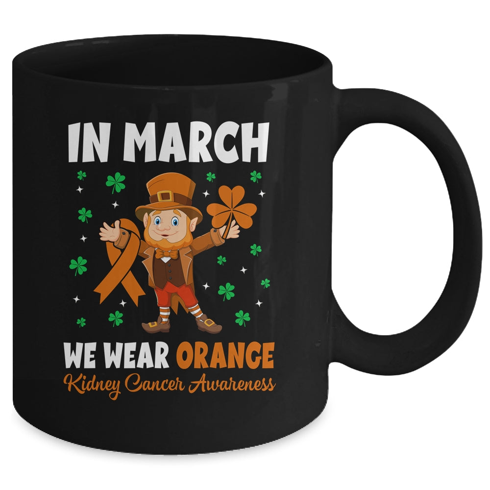 St Patricks Day We Wear Orange For Kidney Cancer Awareness Mug Coffee Mug | Teecentury.com