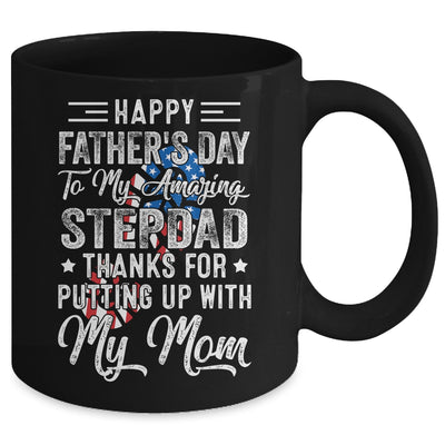 Step Dad Thanks For Putting Up With My Mom Fathers Day Mug Coffee Mug | Teecentury.com