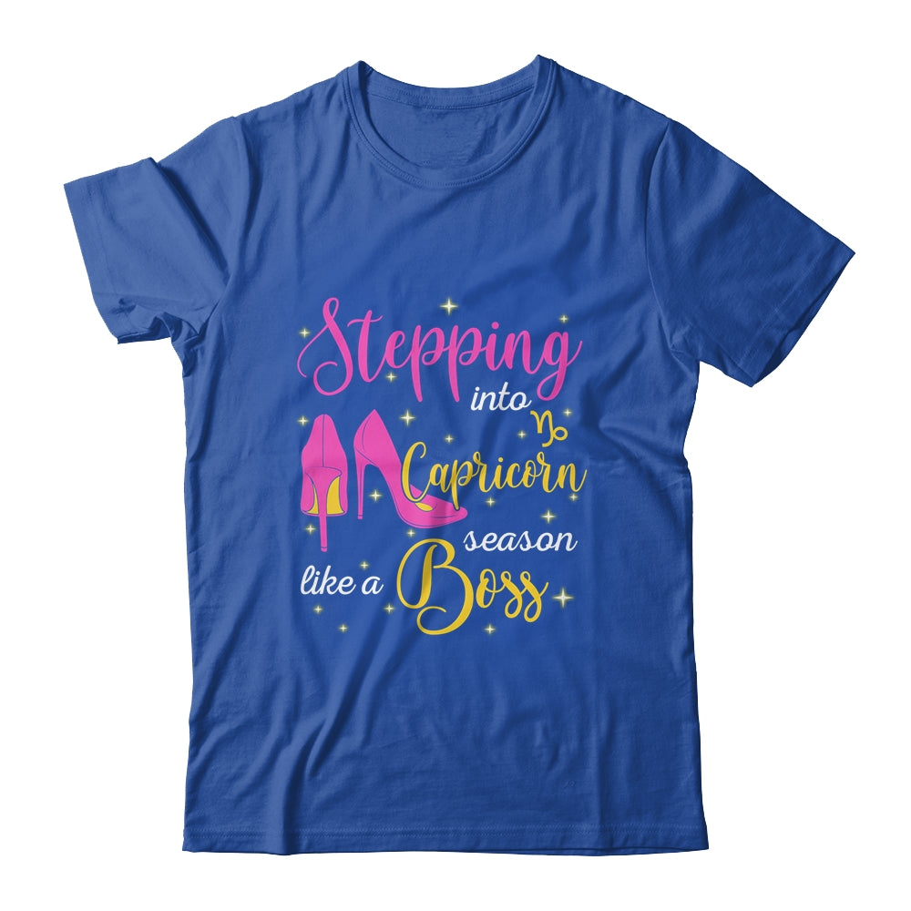 Stepping Into Capricorn Season Like A Boss December January T-Shirt & Tank Top | Teecentury.com