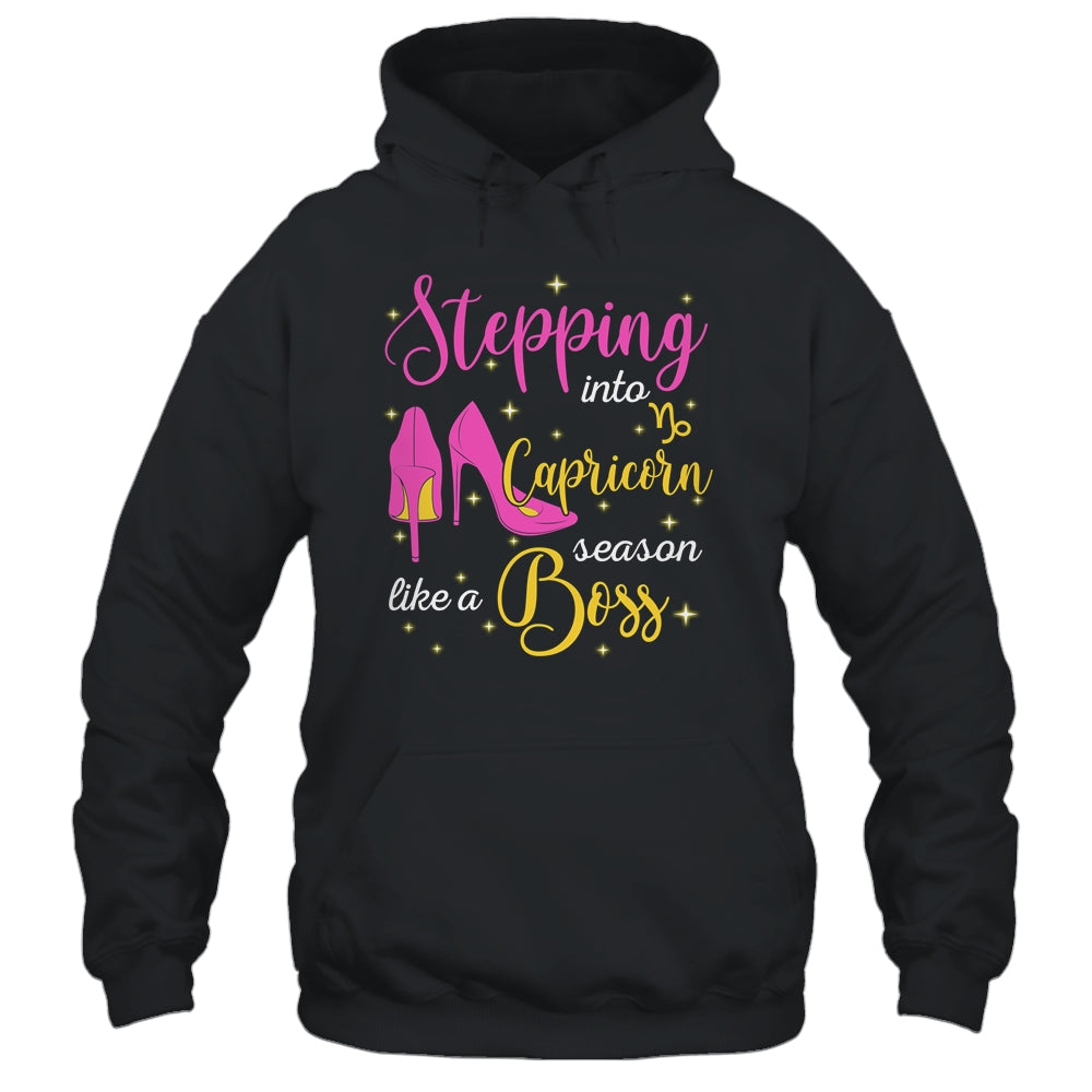 Stepping Into Capricorn Season Like A Boss December January T-Shirt & Tank Top | Teecentury.com