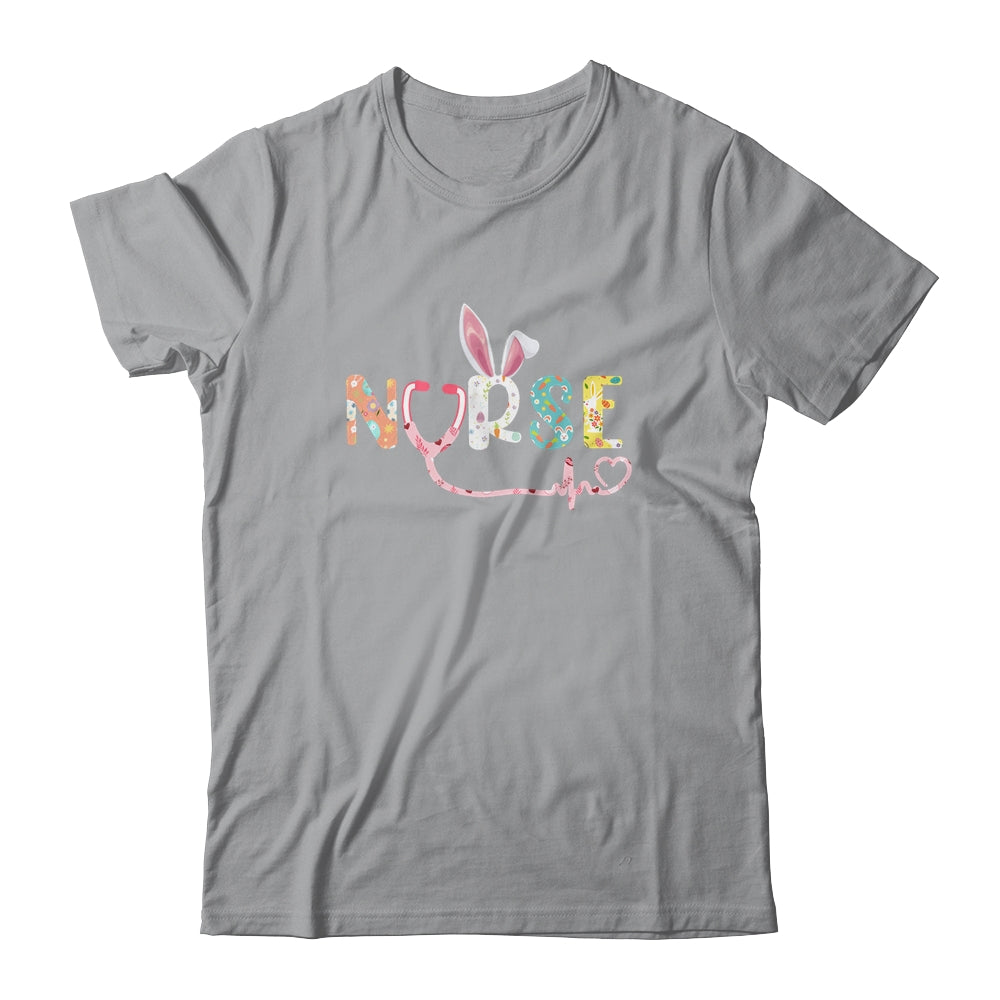 Stethoscope Scrub Nurse Life Easter Day Cute Bunny With Eggs Shirt & Tank Top | teecentury