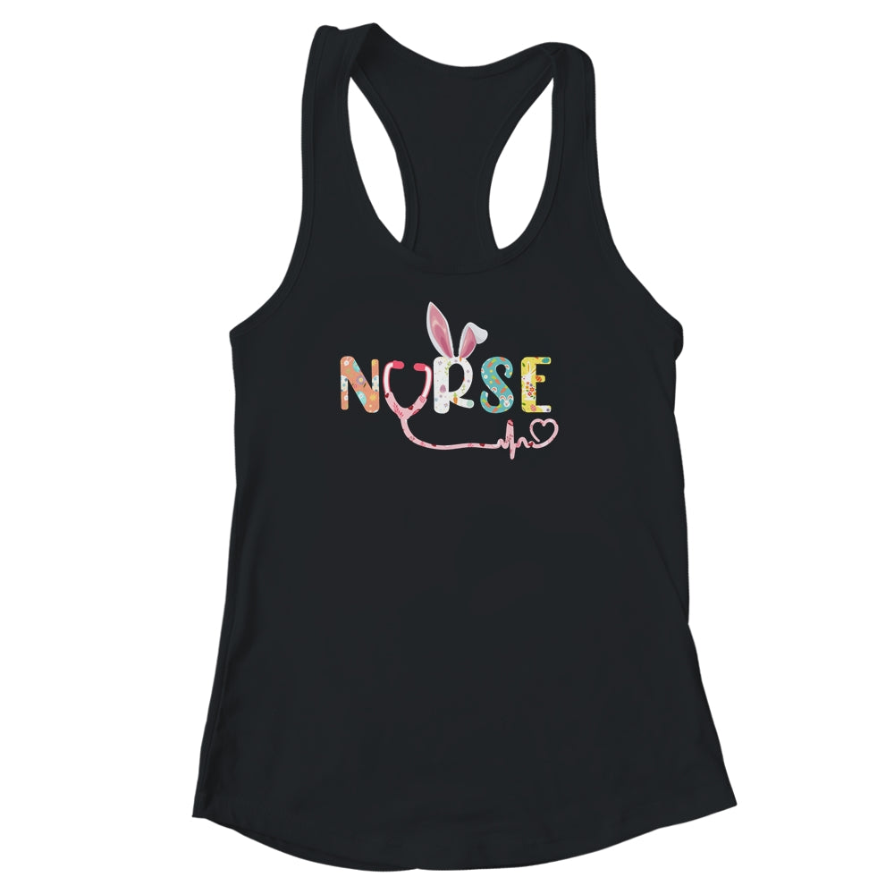 Stethoscope Scrub Nurse Life Easter Day Cute Bunny With Eggs Shirt & Tank Top | teecentury
