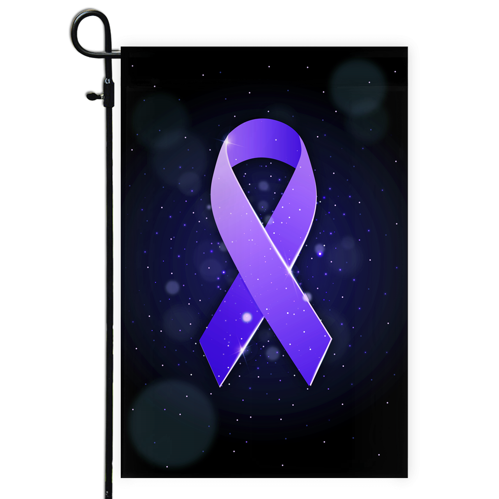 Stomach Cancer Awareness Flag Periwinkle Ribbon Flag | Teecentury.com