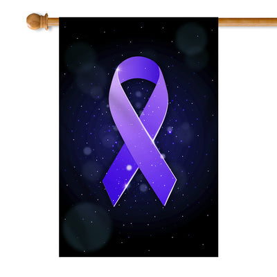 Stomach Cancer Awareness Flag Periwinkle Ribbon Flag | Teecentury.com
