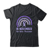 Stomach Cancer Awareness In November We Wear Periwinkle Rainbow Shirt & Hoodie | teecentury