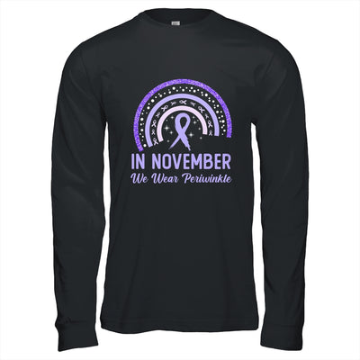 Stomach Cancer Awareness In November We Wear Periwinkle Rainbow Shirt & Hoodie | teecentury