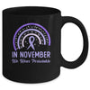 Stomach Cancer Awareness In November We Wear Periwinkle Rainbow Mug | teecentury