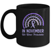 Stomach Cancer Awareness In November We Wear Periwinkle Rainbow Mug | teecentury