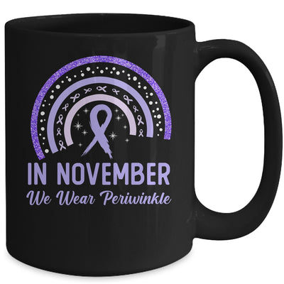 Stomach Cancer Awareness In November We Wear Periwinkle Rainbow Mug | teecentury