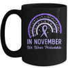 Stomach Cancer Awareness In November We Wear Periwinkle Rainbow Mug | teecentury