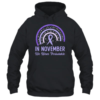 Stomach Cancer Awareness In November We Wear Periwinkle Rainbow Shirt & Hoodie | teecentury