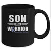 Stomach Cancer Awareness Son Of Warrior Green Gift Coffee Mug | Teecentury.com