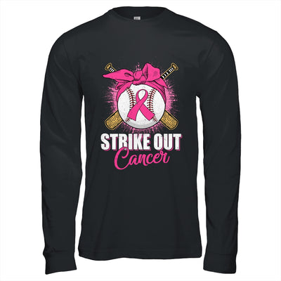 Strike Out Breast Cancer Awareness Baseball Pink Ribbon Shirt & Hoodie | teecentury