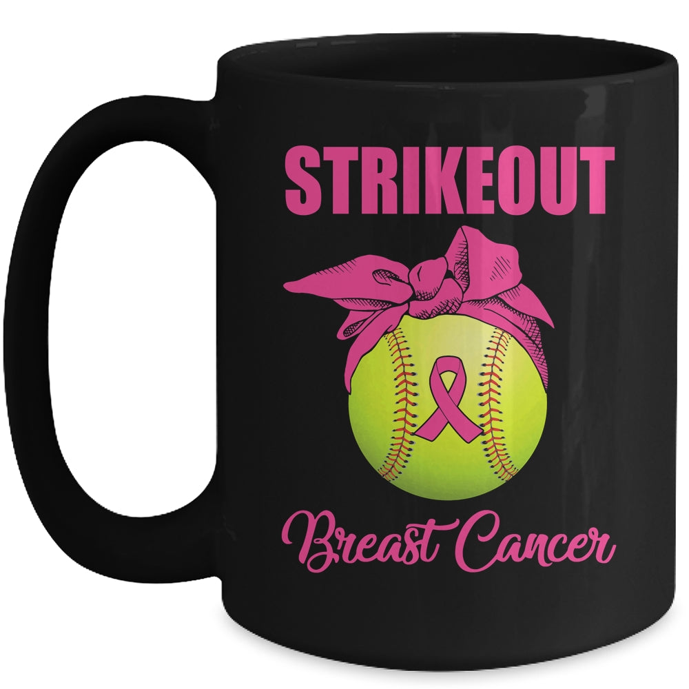 Strike Out Breast Cancer Awareness Softball Fighters Mug Coffee Mug | Teecentury.com