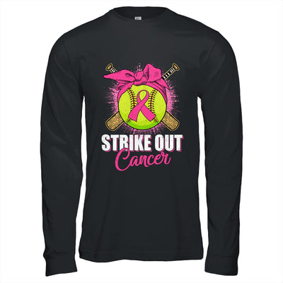 Strike Out Breast Cancer Awareness Softball Pink Ribbon Shirt & Hoodie | teecentury