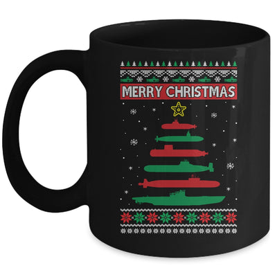 Submarine Military Tree Funny Christmas Ugly Xmas Mug Coffee Mug | Teecentury.com