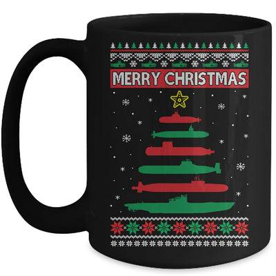 Submarine Military Tree Funny Christmas Ugly Xmas Mug Coffee Mug | Teecentury.com