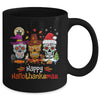Sugar Skull Hallothanksmas Halloween Thanksgiving Christmas Mug | teecentury