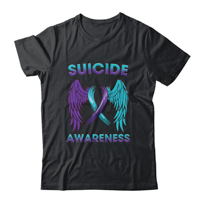 Suicide Awareness Wings And Ribbon Suicide Prevention T-Shirt & Hoodie | Teecentury.com