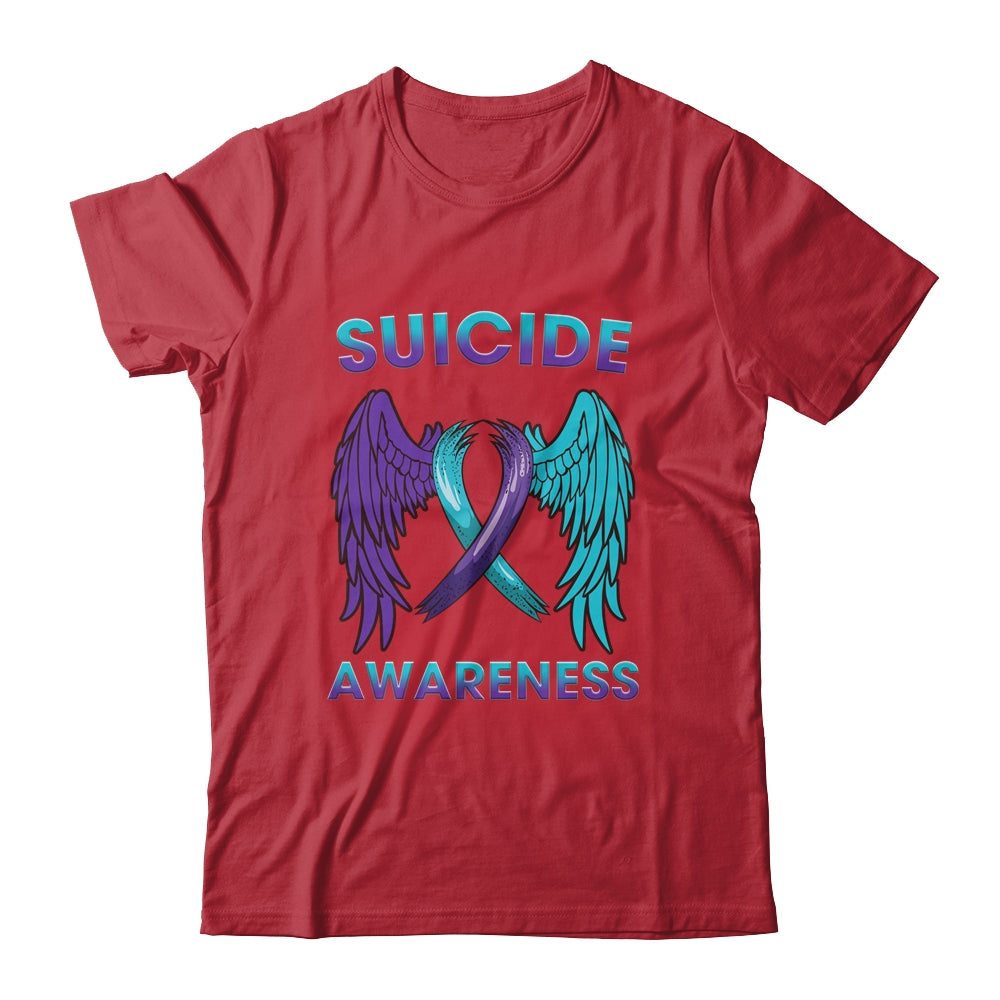 Suicide Awareness Wings And Ribbon Suicide Prevention T-Shirt & Hoodie | Teecentury.com
