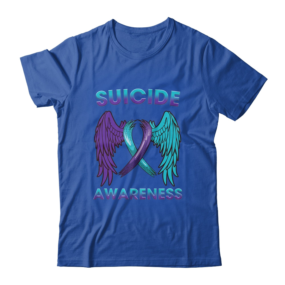 Suicide Awareness Wings And Ribbon Suicide Prevention T-Shirt & Hoodie | Teecentury.com