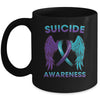 Suicide Awareness Wings And Ribbon Suicide Prevention Mug Coffee Mug | Teecentury.com