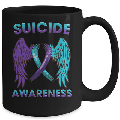 Suicide Awareness Wings And Ribbon Suicide Prevention Mug Coffee Mug | Teecentury.com