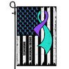 Suicide Prevention Awareness America Flag Teal And Purple Ribbon Flag | Teecentury.com