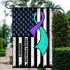 Suicide Prevention Awareness America Flag Teal And Purple Ribbon Flag | Teecentury.com