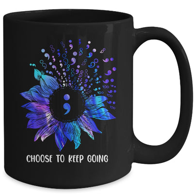 Suicide Prevention Awareness Choose To Keep Going Sunflower Mug Coffee Mug | Teecentury.com