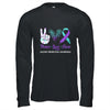 Suicide Prevention Awareness Peace Love Cure Leopard T-Shirt & Hoodie | Teecentury.com