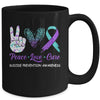 Suicide Prevention Awareness Peace Love Cure Leopard Mug Coffee Mug | Teecentury.com