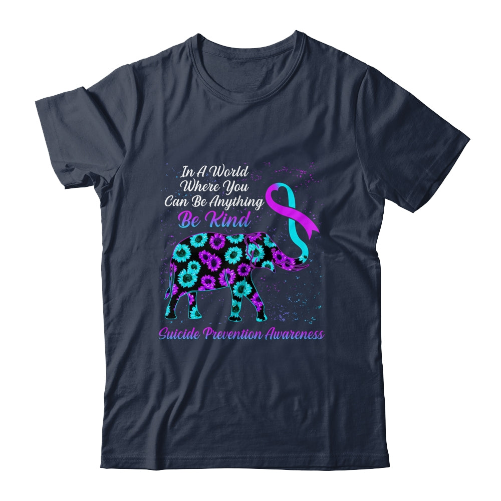 Suicide Prevention Awareness Sunflower Elephant Be Kind T-Shirt & Hoodie | Teecentury.com