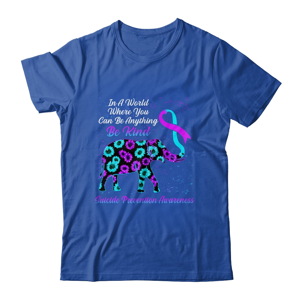 Suicide Prevention Awareness Sunflower Elephant Be Kind T-Shirt & Hoodie | Teecentury.com