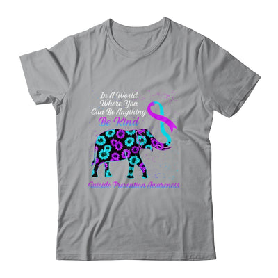 Suicide Prevention Awareness Sunflower Elephant Be Kind T-Shirt & Hoodie | Teecentury.com