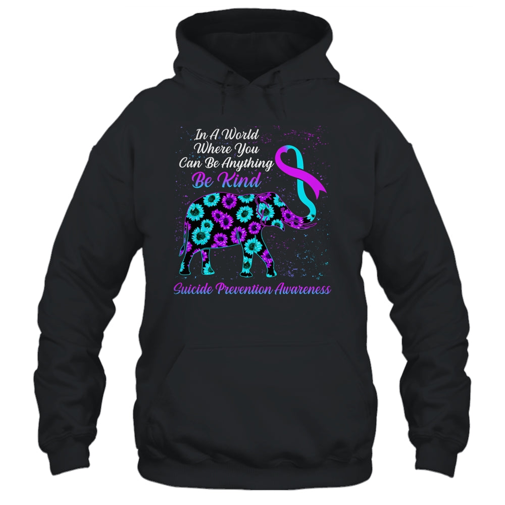 Suicide Prevention Awareness Sunflower Elephant Be Kind T-Shirt & Hoodie | Teecentury.com